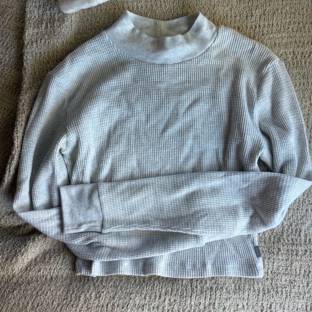 TNA Ribbed Long Sleeve – Light Grey